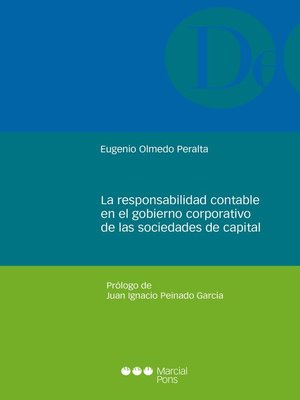 cover image of La responsabilidad contable en el gobierno corporativo de las sociedades de capital